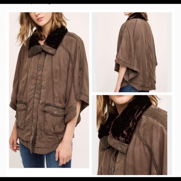 Anthropologie Jackets & Blazers - 32 Anthropologie Hei Hei Jacket Brown Xs/S Todra Cape